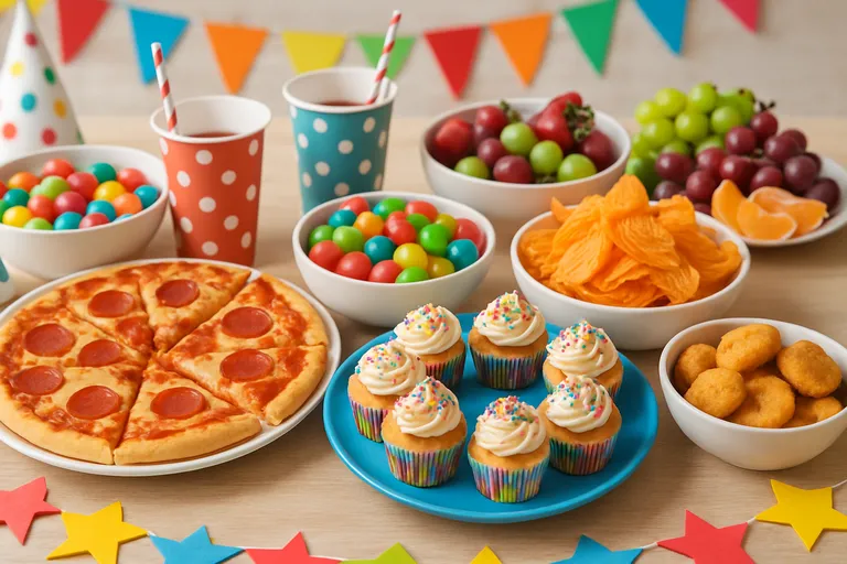 Eten en traktaties voor het feest